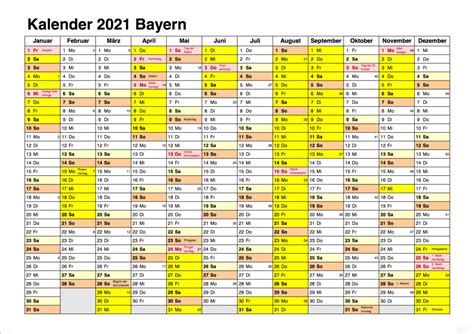 Die kalenderwochen 2021 entsprechen der in europa üblichen berechnungsweise für kalenderwochen (iso 8601). Kalender 2021 Bayern Feiertage Pdf / Kalender 2020 Bayern ...