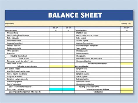 Collection of most popular forms in a given sphere. Balance Sheet Template Xls ~ Addictionary