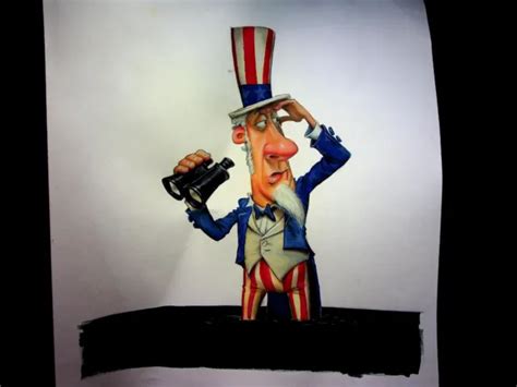 Gary Locke Uncle Sam Knee Deep In Oil Weekly Standard Cover Art 14x15