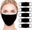 Amazon.com: Simply Genius (5 Pack) Black Cloth Face Masks, Washable, 3 ...