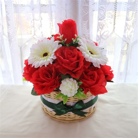 Jual Buket Bunga Mawar Merah Bunga Matahari Putih Di Lapak