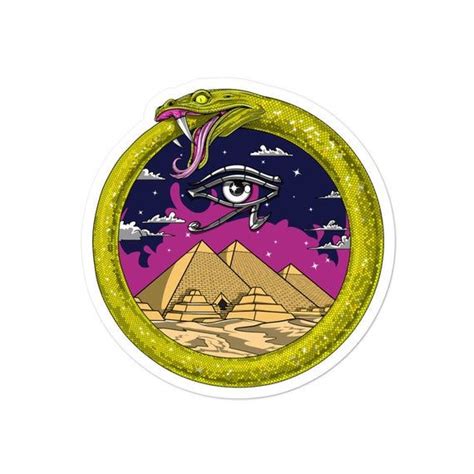 Ouroboros Snake Vinyl Sticker Ancient Egyptian Pyramids Etsy