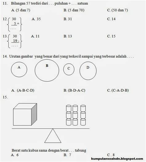 Mata Pelajaran Matematika Kelas 1 Sd – Belajar.Lif.co.id