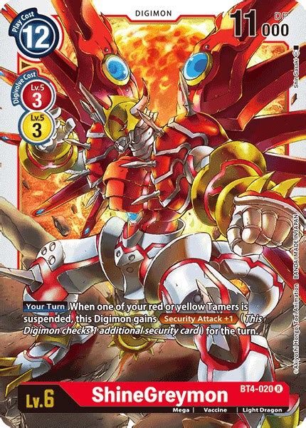 Shinegreymon Bt 04 Great Legend Digimon Cardtrader