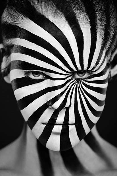 Striking Black And White Portraits Of Art Painted On Faces Petapixel