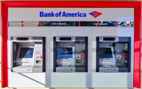 Bank Of America Atm Machines Isolated Editorial Image Image Of Cash