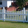 Scalloped 6 ft. W x 3 ft. H Picket Fence Panel | Simple Fencing ...