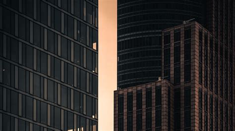 Download Wallpaper 1920x1080 Buildings Facade Sunset Skyscrapers