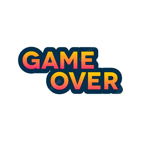 Game Over Clipart Vector Game Over Text Design Transparent Game Over