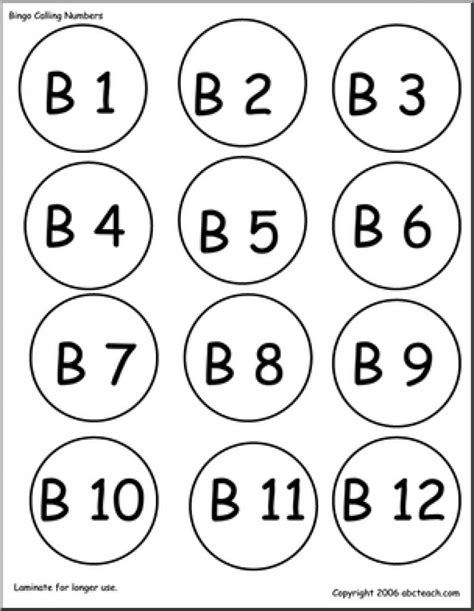 Bingo Cards Numbers 1 75 Call Chips Abcteach With Free Free