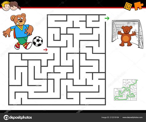 Cartoon Illustration Education Maze Labyrinth Activity Game Children