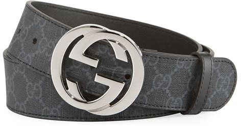 Gucci Gg Supreme Belt With G Buckle In Black Lyst
