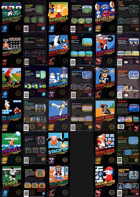 Nes Games By Year Classic Video Games Retro Games Console Vintage