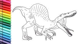 See our coloring pages collection below. Drawing Jurassic World Trex (Rexy) Dominating Spinosaurus