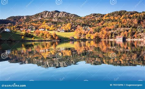 Coastal Norwegian Landscape In Autumn Stock Photo Image Of European