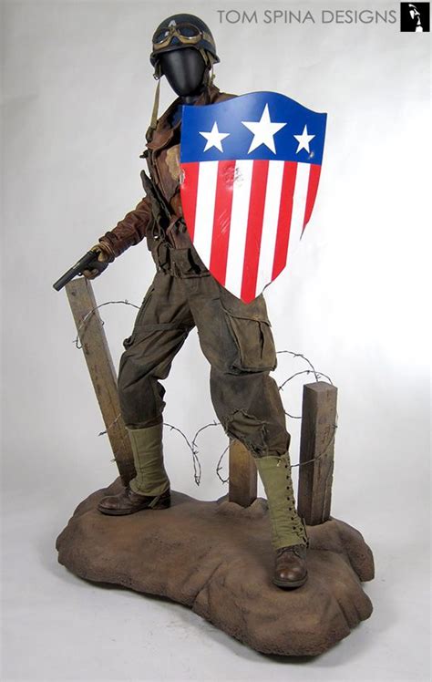 Captain America Costume Display Statue Tom Spina Designs Captain