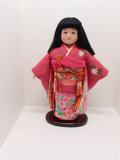 Japanese Antique Traditional Ichimatsu Doll Standing Dolls Museum Shop