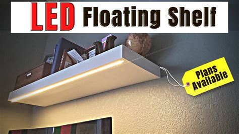 Diy Led Floating Shelf Hidden Led Lighting Youtube
