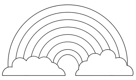 But we all can enjoy the majesty of a fascinating rainbow. Rainbow Colouring Template | Rooftop Post Printables