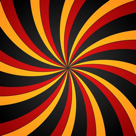 Black Red And Yellow Spiral Swirl Radial Background Vortex And Helix