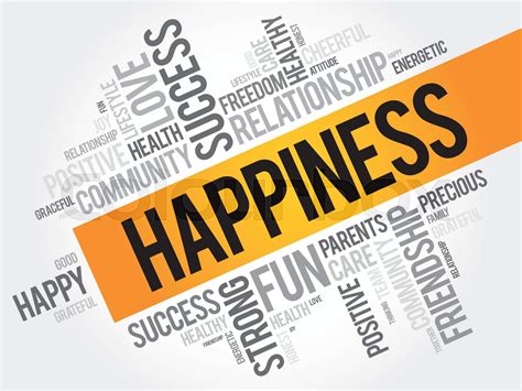 Happiness Word Cloud Collage Stock Vector Colourbox