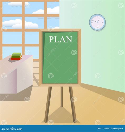 Plan On The Board Stock Illustration Illustration Of Flat 111275357