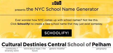 Most Popular 38 School Name Generator