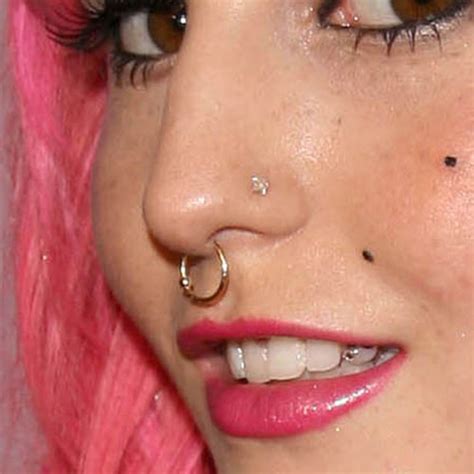 Rihanna Showing Her Septum Piercing