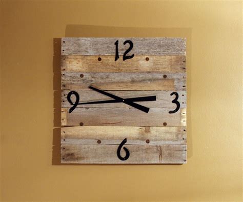 Wooden Pallet Wall Clock 7 Steps With Pictures Instructables