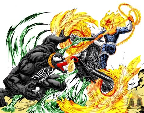 Venom Vs Ghost Rider By Juanka 99 On Deviantart