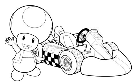 22 Dessins De Coloriage Mario Kart à Imprimer Sur Page 1