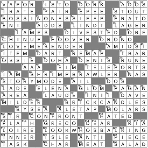 La Times Crossword Jan Sunday Knowledge And Brain Activity With