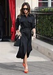 Victoria Beckham Wore a Button Down Utility Dress in Paris