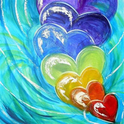 Eve Garcia Eveyhugo96 Heart Art Projects Heart Painting Art Projects