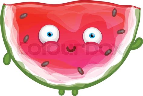 Cute Watermelon Stock Vector Colourbox