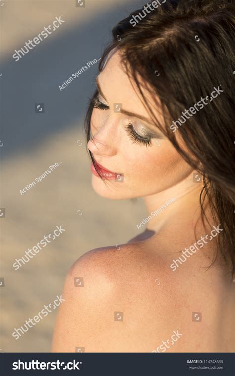 Nude Model Poses Desert Environment Stock Photo Shutterstock