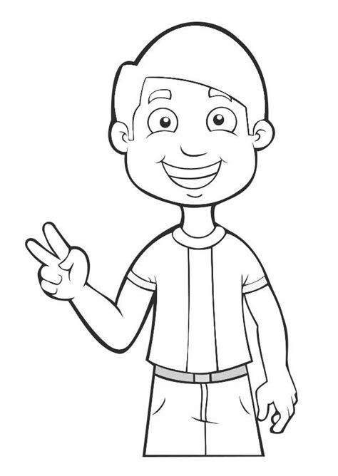 Dibujo Niño Para Colorear - AZ Dibujos para colorear