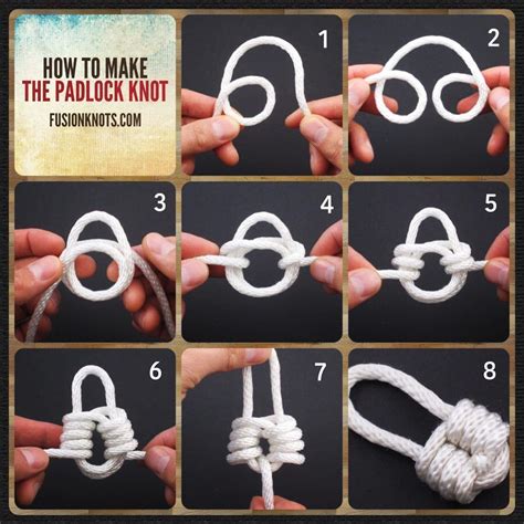The Padlock Knot Step By Step Image Instructions 💜 Written