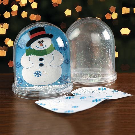 Color Your Own Snowman Snow Globes Craft Kits 6 Pieces Walmart
