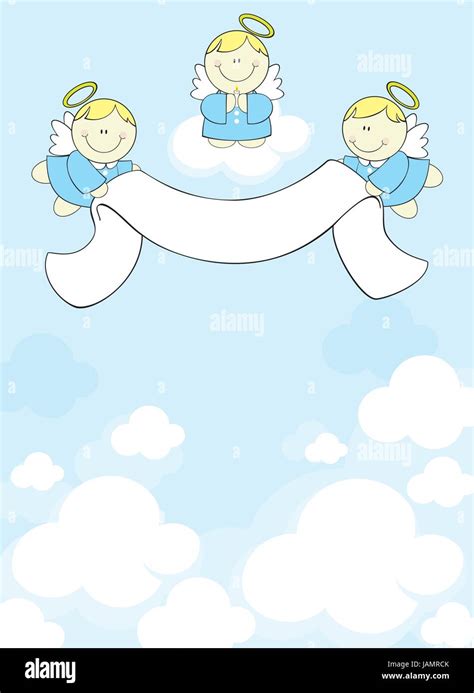 Three Little Angels Stock Vector Images Alamy
