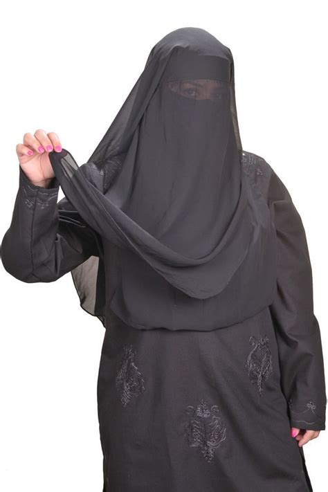 Niqab Dreilagig Hijab Gesichtsschleier Burka Khimar Islamische Gebetskleidung Niqab