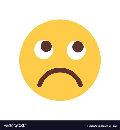 Yellow Cartoon Face Sad Upset Emoji People Emotion