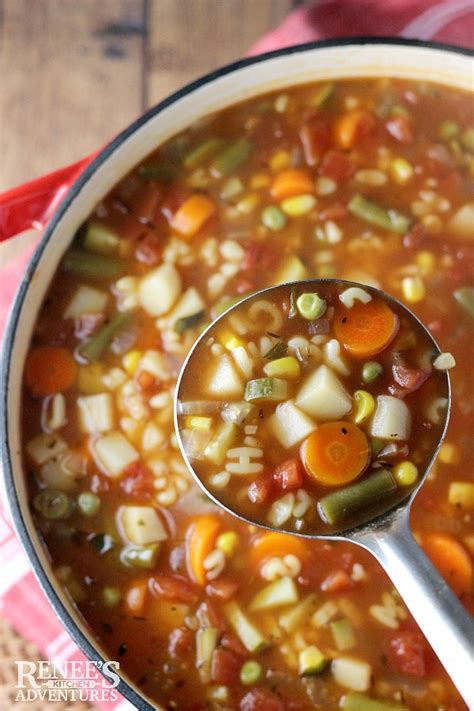 Easy Vegetable Alphabet Soup Renees Kitchen Adventures