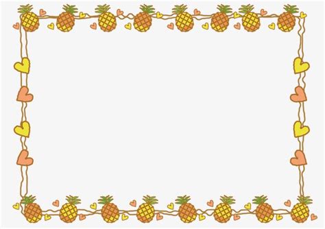 Boarder Clipart Pineapple Boarder Pineapple Transparent Free For