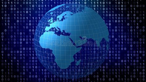 Global Network Binary Globe Intersection Of Cyber Attacks Cyber Crime