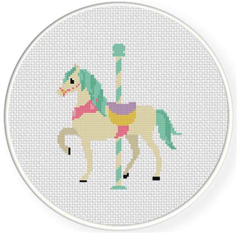 Charts Club Members Only Carousel Horse Cross Stitch