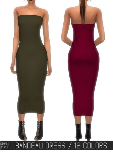 Sims 4 Strapless Dress