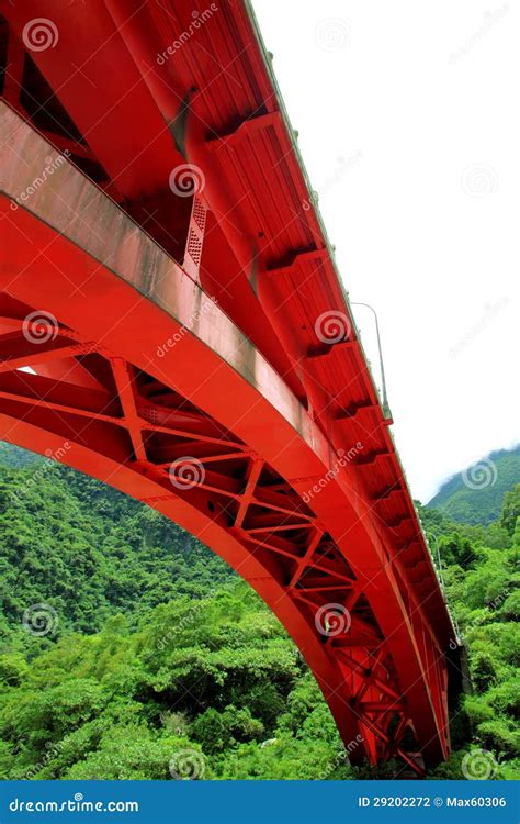 Red Bridge Stock Photo Image Of Mountain Colors Contrast 29202272