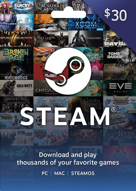 These will be sent through steam, using the steam digital gift card feature, so please accept my friend request if you win. Buy Steam Gift Card 30 USD in SCDKey