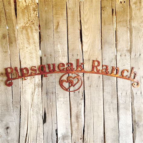 Arched Metal Ranch Sign Custom Metal Ranch Sign